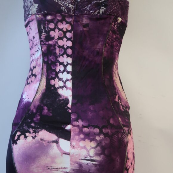 Womens Roberta Scarpa Purple, Pink Print Dress 42/US 8 - Picture 7 of 9